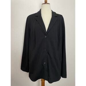 Eileen Fisher Blazer Jacket Single Breast Stretch Knit
